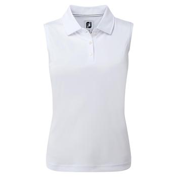 FootJoy Ladies Interlock Sleeveless Shirt - White